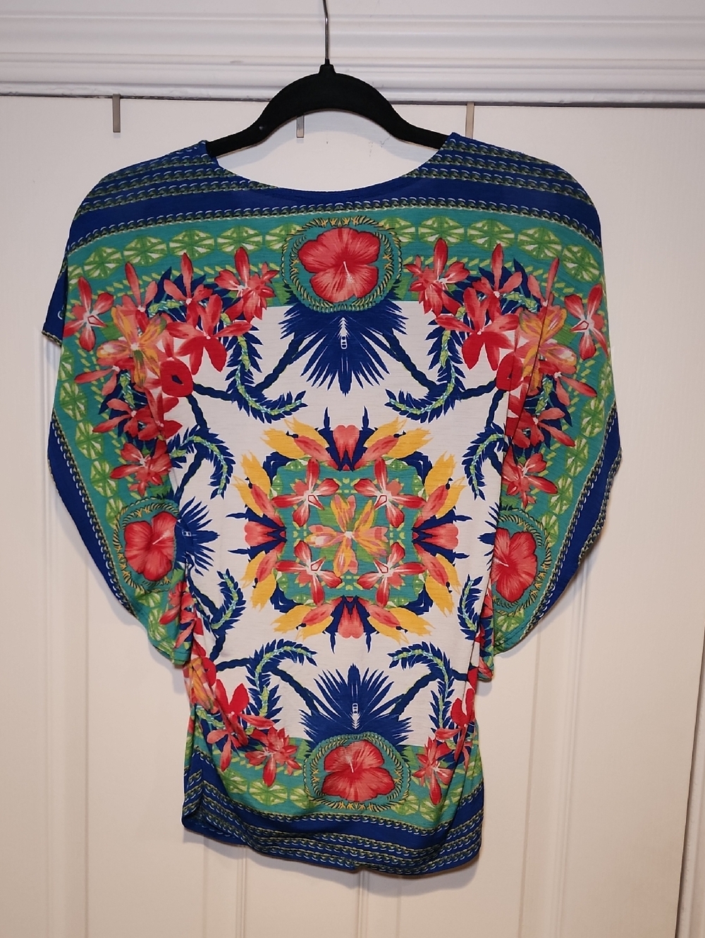 Vintage Silvergate Multicolor Tropical Floral Dolman Top, Sz. Small - Picture 9 of 12